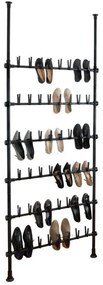 Suport pentru pantofi telescopic HERKULES, negru, inaltime 165 - 300 cm, WENKO