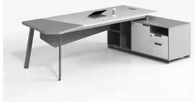 Masă birou cu dulap lateral ,design modern și elegant ,calitate premium , dimensiuni 2000*1400*750