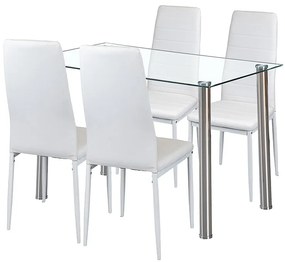 Nolen 4+1 set de sufragerie alb