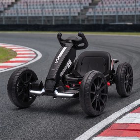 AIYAPLAY Go-Kart Electric pentru Copii 12V cu 2 Motoare, Negru | Aosom Romania