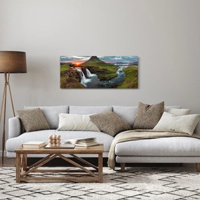 Tablou - Kirkjufell la apus (120x50 cm)