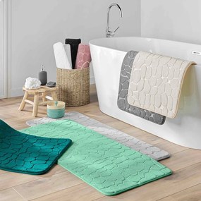 Covoraș de baie bej din material textil 50x120 cm Ricochet – douceur d'intérieur