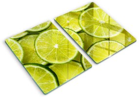 Placa din sticla protectie perete bucatarie Felii de lime