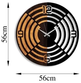 Ceas de perete d. 56 cm 1xAA lemn/metal