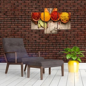 Tablou - Condimente pe lemn (90x60 cm)