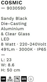 Stalp LED iluminat exterior IP65 COSMIC H-50cm