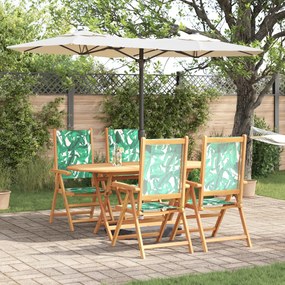 vidaXL Set de dining pentru grădină Floral Manual 5 pcs model frunze Standard