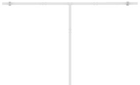 Copertina autonoma retractabila manual, galben alb, 400x350 cm Galben si alb, 400 x 350 cm