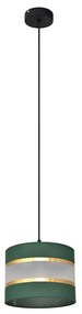 Lustră pe cablu HELEN 1xE27/15W/230V d. 20 cm verde/auriu
