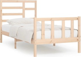vidaXL Cadru pat fără saltea, 100x200 cm, lemn masiv pin