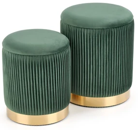 Set 2 buc. taburete Solo (verde închis). Promo -6%. 1008090