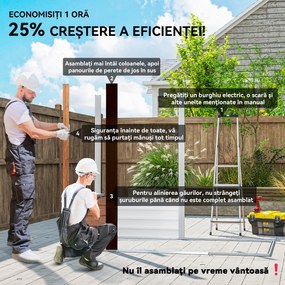 Outsunny Magazie Grădină Magazie Pentru Unelte Grădină Cu Uși Glisante 235.7x152x208.7cm | Aosom Romania