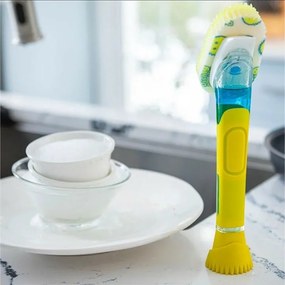 Burete de spălat vase Scrub Daddy Dish Daddy, cumâner și dozator de detergent