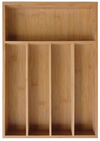 Dozator pentru ustensile Kinghoff KH 1222, Bambus, 5 compartimente