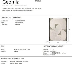 Tablou / Basorelief decoratiune perete Geomia 90x120cm