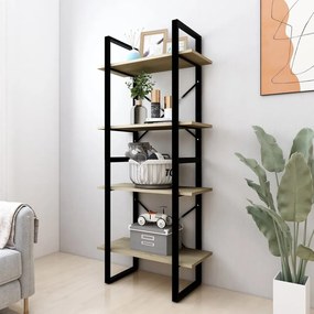 806440 vidaXL Bibliotecă cu 4 rafturi, stejar sonoma, 60x30x140 cm, PAL