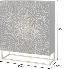 Comoda moderna cu model abstract mandala Illusion 120cm
