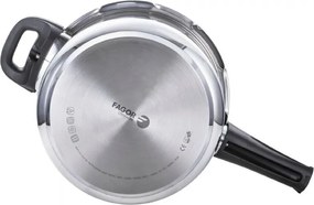 Set de 2 oale sub presiune Fagor Duo 4+6 L, 22 cm, 60/100 kPa, marcaj interior, fund IMPAKSTEEL, 5 sisteme de protecție, compatibile cu plitele cu inducție, culoare argintie