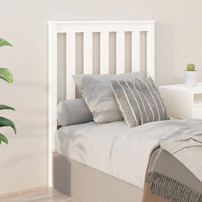 818496 vidaXL Tăblie de pat, alb, 81x6x101 cm, lemn masiv de pin