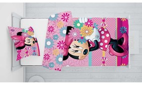 Lenjerie de pat pentru copii din bumbac pentru pat de o persoană 140x200 cm Minnie – Jerry Fabrics