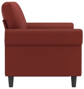 Canapea cu 2 locuri, rosu vin, 120 cm, material textil Bordo, 152 x 77 x 80 cm