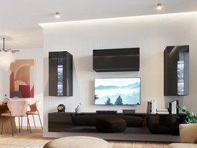 Mobilier living Berny 66 (Negru + Negru lucios). 1087195