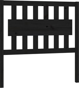 vidaXL Tăblie de pat, negru, 95,5x4x100 cm, lemn masiv de pin