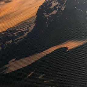 Tablou - Lac între munți (cu ceas) (90x30 cm)
