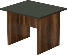 Masuta cafea, nuc/gri, PAL melaminat, 60x50x46 cm