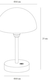 Nordlux - Lampă de birou LED încărcabilă dimabilă ELLEN LED/2,8W/3,7V IP44 negru