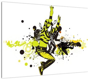 Tablou pe sticlă - Street dance (70x50 cm)