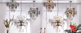 Aplica de perete design retro lux Rauchglas crom
