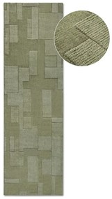 Covor tip traversă verde țesut manual din lână 80x250 cm Wilhelmine – Villeroy&amp;Boch