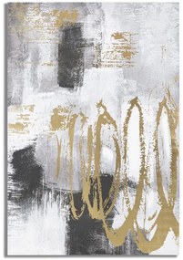 Tablou Abstract Gold &amp; Grey 80/3/120 cm