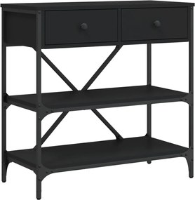 vidaXL Masă consolă, negru, 75x34,5x75 cm, lemn prelucrat