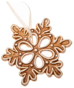 Ornament de Crăciun din ceramică ø 6 cm Gingerbread Flake – Dakls