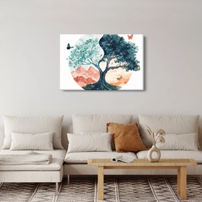 Tablou – Arbore acvarelă plin de viață (90x60 cm)