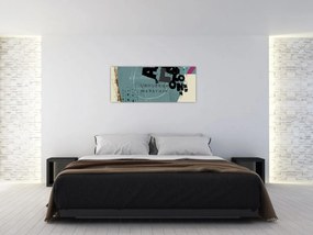 Tablou - Flying balon cu curcubeu (120x50 cm)