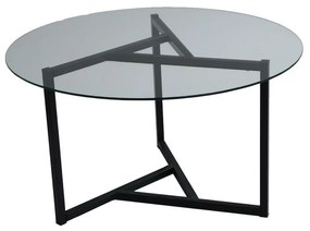 Măsuță de cafea Trio Black cu sticlătransparentă