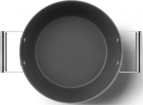 Oala cu capac SMEG CKFC2611RDM, 7,7 l, Ø26 cm, Acoperire cu teflon, Pana la 250°C, Inductie, Rosu