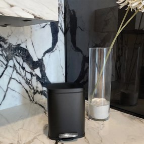 Coș de gunoi cu pedală soft-close Spirella Akira 12 l, negru mat, 12 l