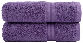vidaXL Prosoape de duș premium SOLUND 2 buc. violet 70x140 cm 600 gsm