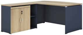Birou Lotus Oak, Antracit 180x160x75 cm