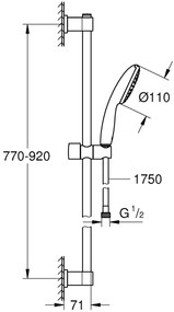Grohe Vitalio Start set de dus perete crom 26953001
