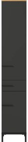 Dulap de baie înalt gri închis cu aspect de stejar 34x34 cm Yonkers - Germania