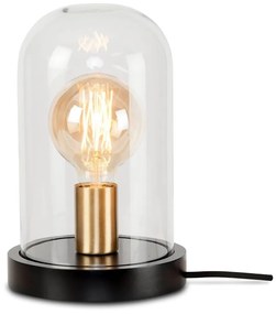 Veioză neagră cu abajur din sticlă (înălțime 30 cm) Seattle – it's about RoMi