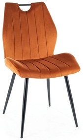 Scaun de bucaterie Arco Velvet, portocaliu/negru