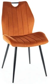 Scaun de bucaterie Arco Velvet, portocaliu/negru