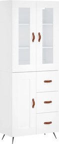 vidaXL Dulap înalt, alb, 69,5x34x180 cm, lemn compozit