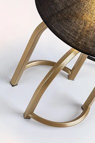 Veioza/Lampa de masa metal auriu abajur negru Gisaya